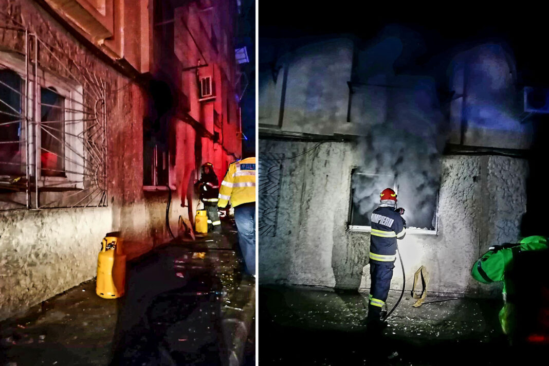 Giurgiu: Explozie la parterul unui bloc, persoane evacuate în miez de noapte